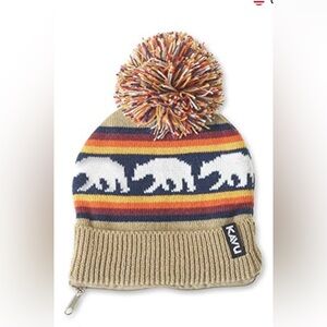 Kavu Tiny Beanie Pouch-Snow Bear Design